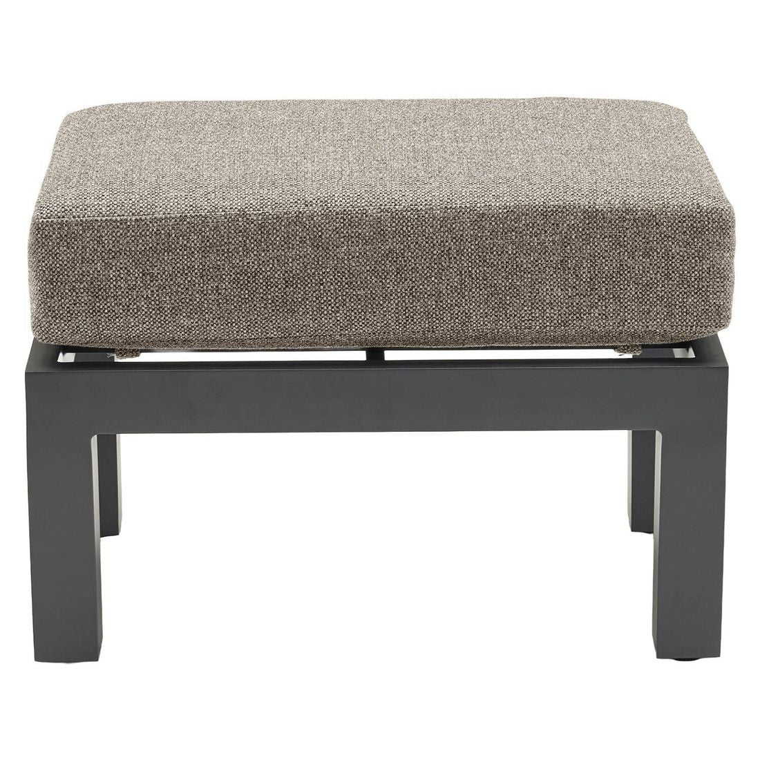 Loungetaburett Avena aluminium/polyester 63x40 cm montert i hagemiljø