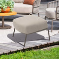 Loungetaburett Capalbio rustfritt stål/olefin 69x60 cm forfra
