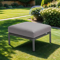 Loungetaburett Club aluminium tau akryl 80x80 cm forfra