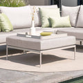 Loungetaburett Coco aluminium/utestoff 82x82 cm Stern forfra
