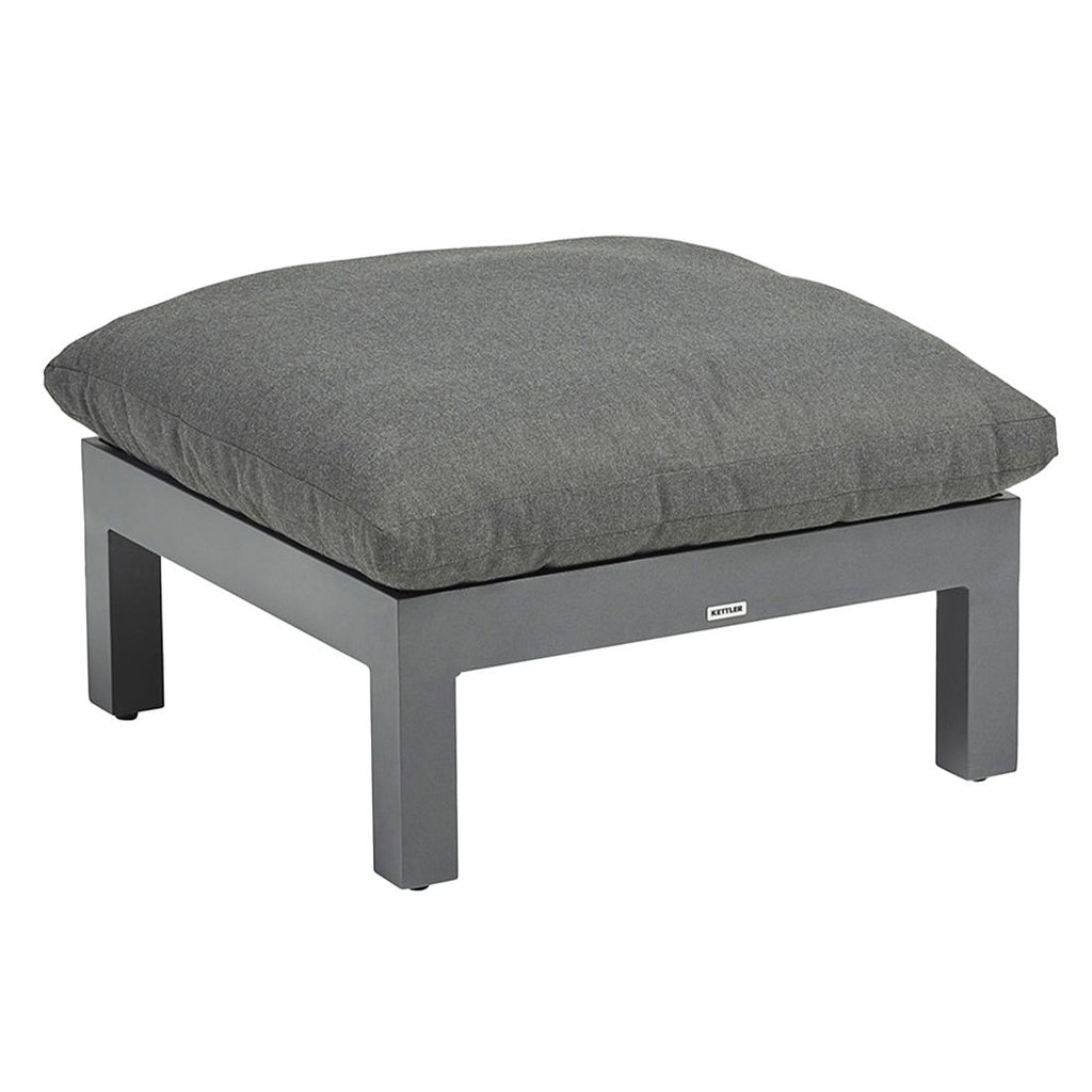 Loungetaburett Comfort aluminium/Agora 81x90 cm bakside