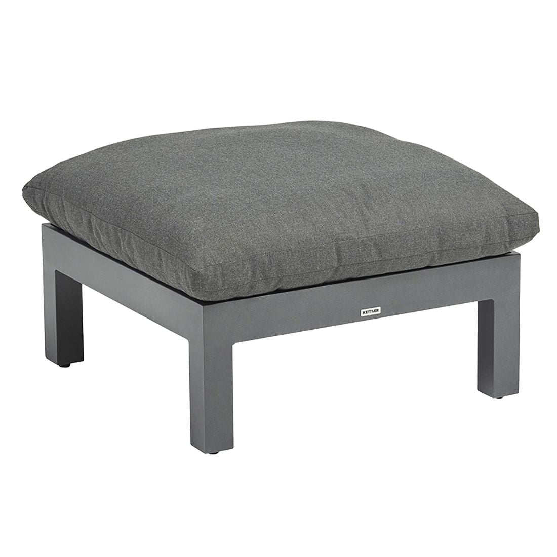 Loungetaburett Comfort aluminium/Agora 81x90 cm bakside