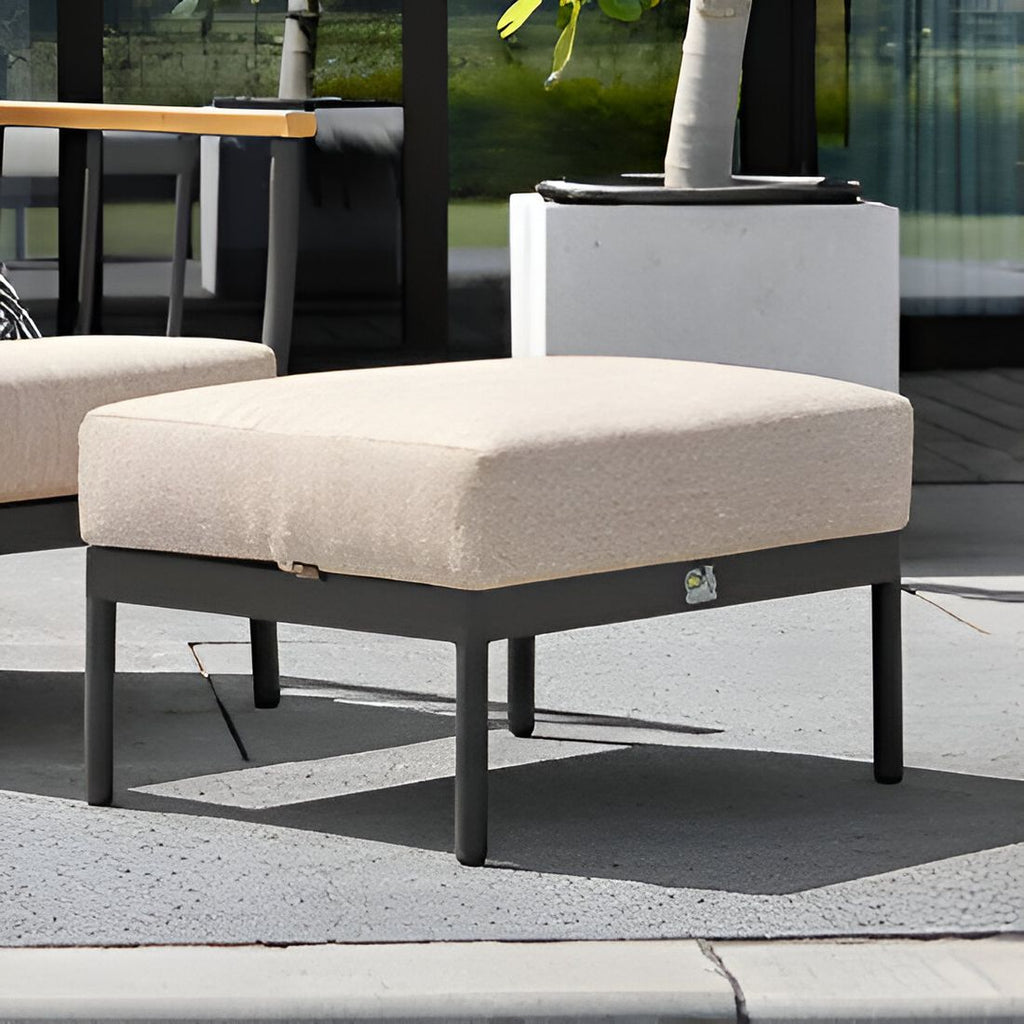Loungetaburett Condor aluminium/utestoff 68x52 cm bakside