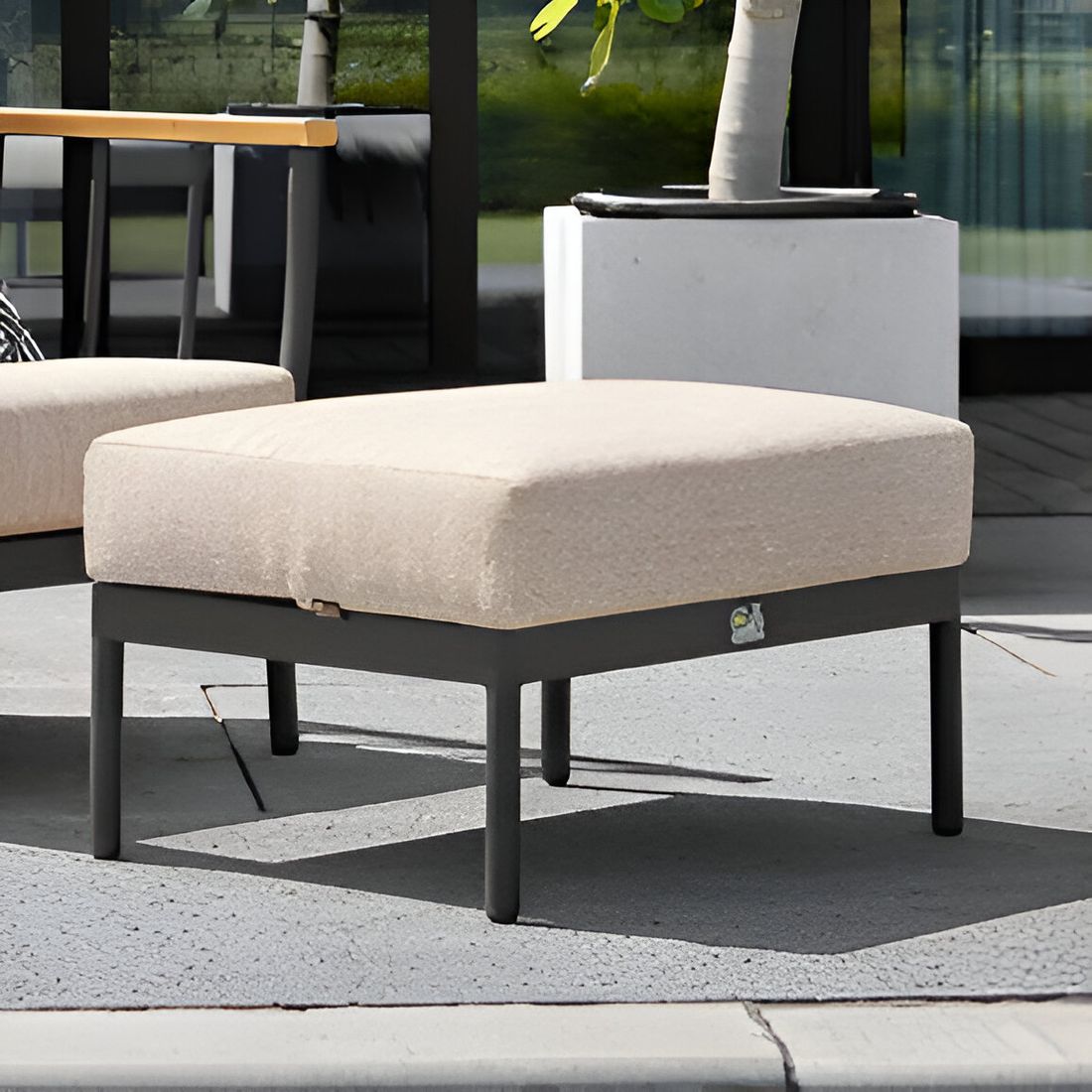 Loungetaburett Condor aluminium/utestoff 68x52 cm bakside