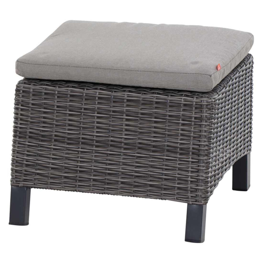Loungetaburett Corido flettverk/polypropylen 50x54 cm forfra