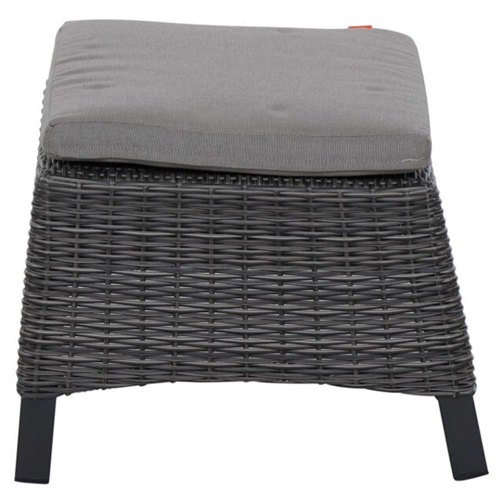 Loungetaburett Corido flettverk/polypropylen 50x54 cm bakside