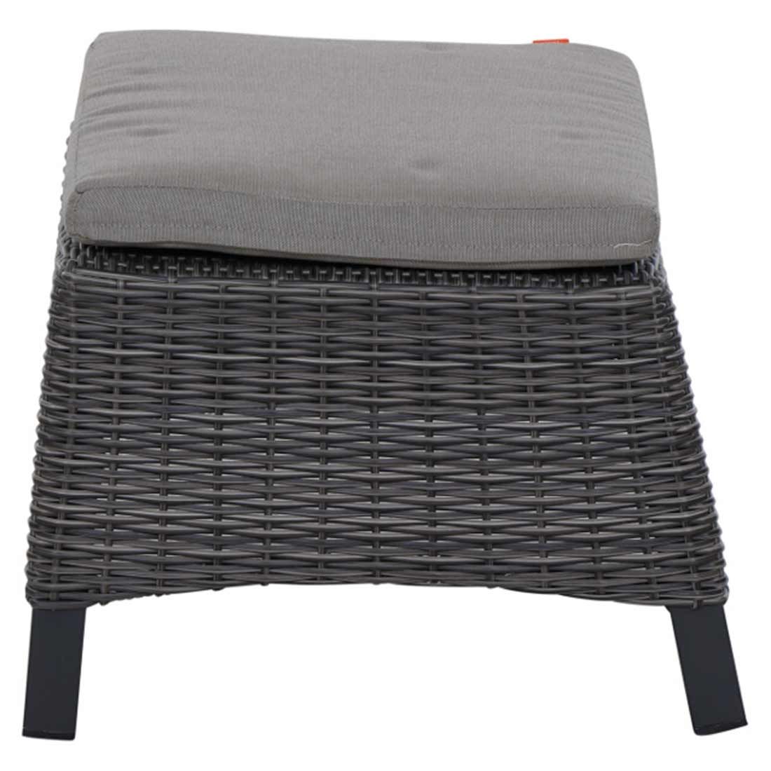 Loungetaburett Corido flettverk/polypropylen 50x54 cm bakside