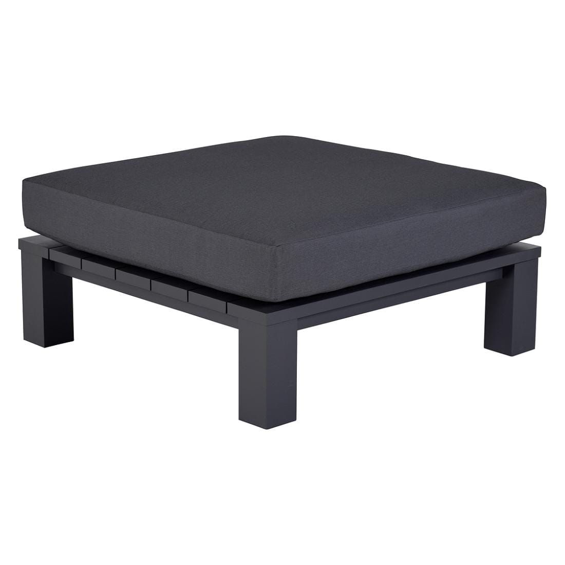 Loungetaburett Cube aluminium/kunstfiber 100x100 cm forfra