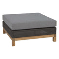 Loungetaburett Fontana teak/polyrotting 87x87 cm - Stern forfra