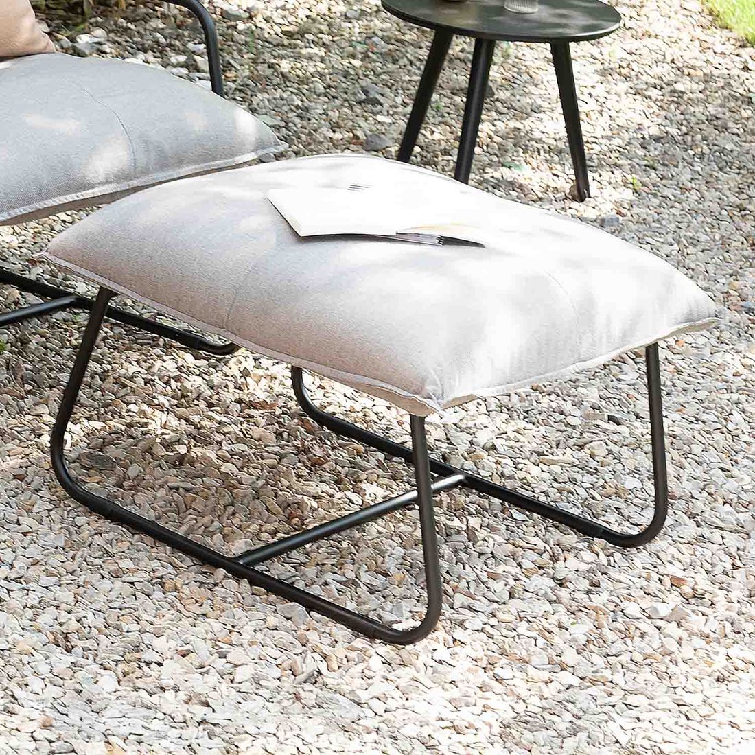 Loungetaburett Fontein aluminium Sunbrella bakside