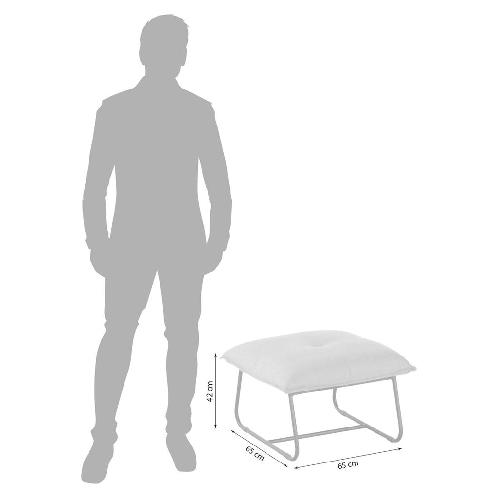 Loungetaburett Fontein aluminium Sunbrella detalj av stoff