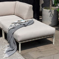 Loungetaburett Horizon aluminium/olefin 87x87 cm forfra