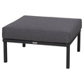 Loungetaburett Hudson rustfritt stål/tuvatextil 73x73,5 cm - Zebra forfra