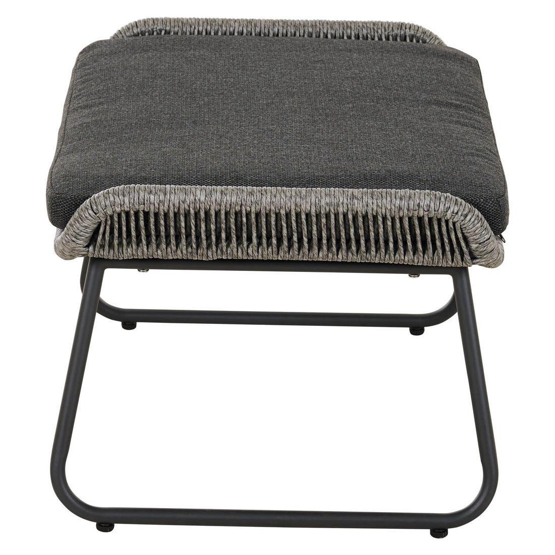 Loungetaburett Kansas aluminium/flettverk 67x50 cm - Siena Garden