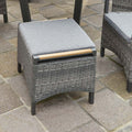 Loungetaburett Keramo aluminium/flettverk 57x45 cm forfra