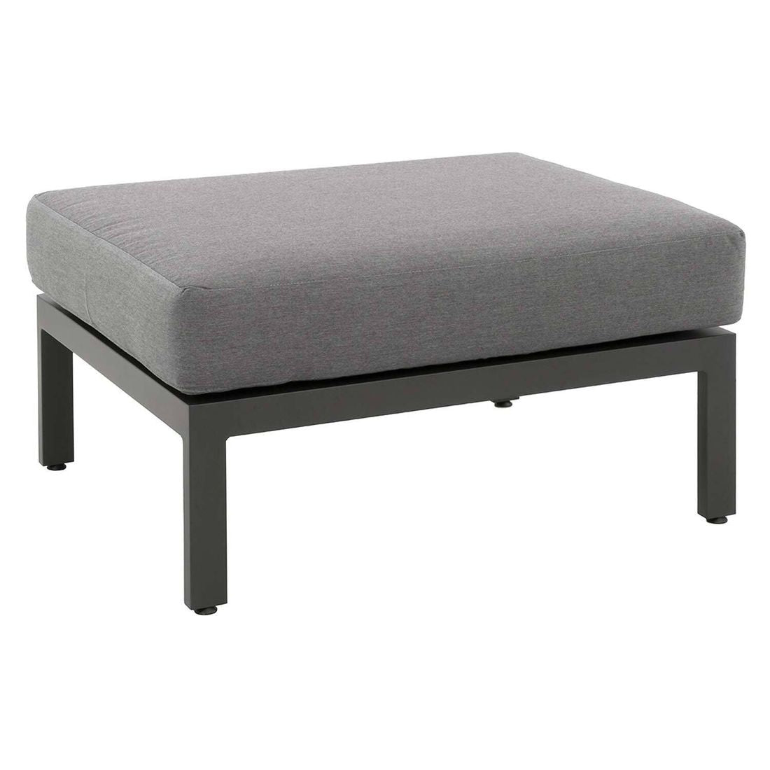 Loungetaburett Leonie aluminium kunstfiber 66x83 cm forside