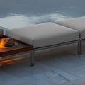 Loungetaburett Level 2 aluminium/Sunbrella bakside