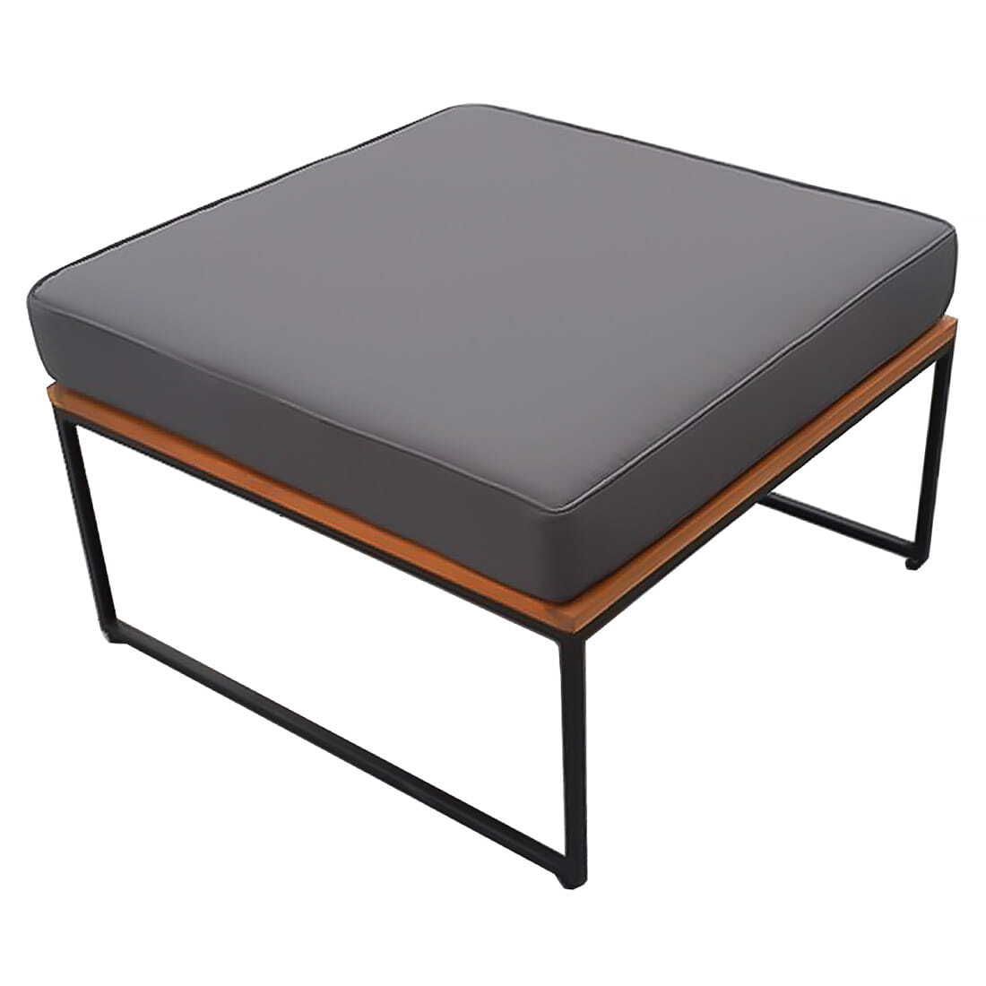 Loungetaburett Maui stål/akasie 70x70 cm - OUTLIV nærbilde av materialer