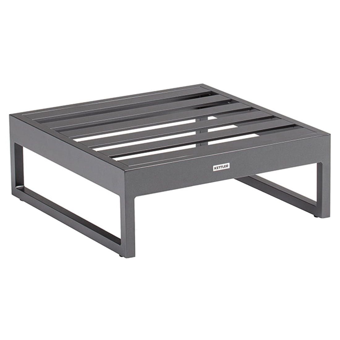 Loungetaburett Ocean Skid Platform aluminium/olefin - Kettler montert på terrasse