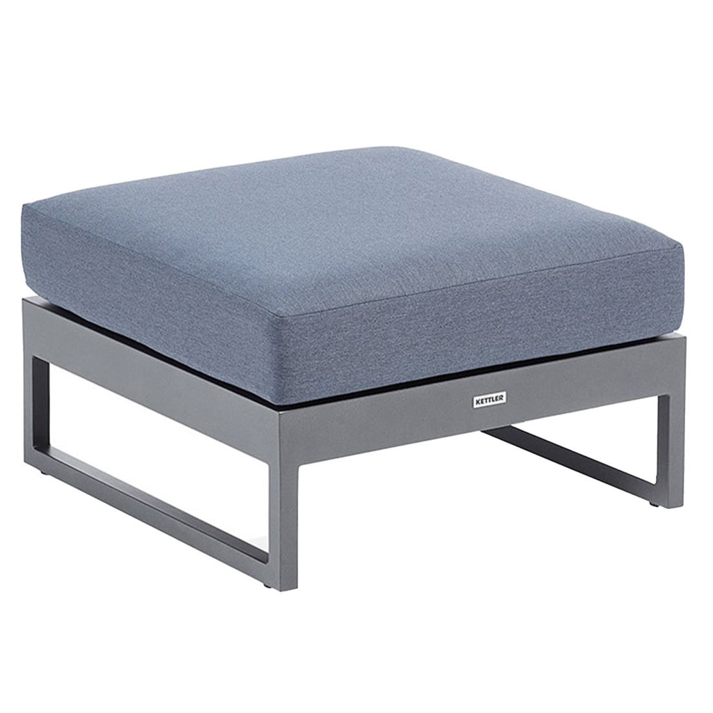 Loungetaburett Ocean Skid Platform aluminium/Agora forfra