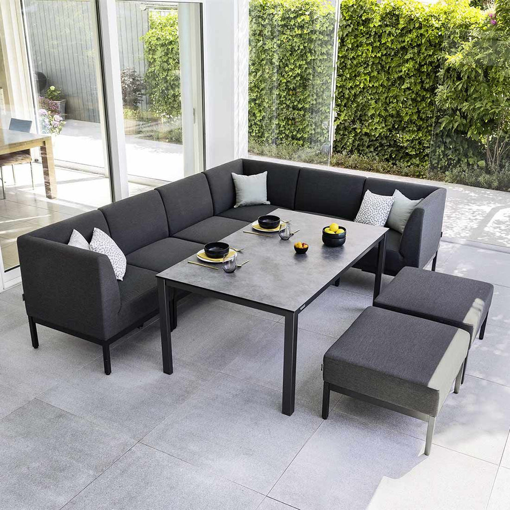 Loungetaburett Pure aluminium/Sunbrella 71x65 cm - Kettler bakside