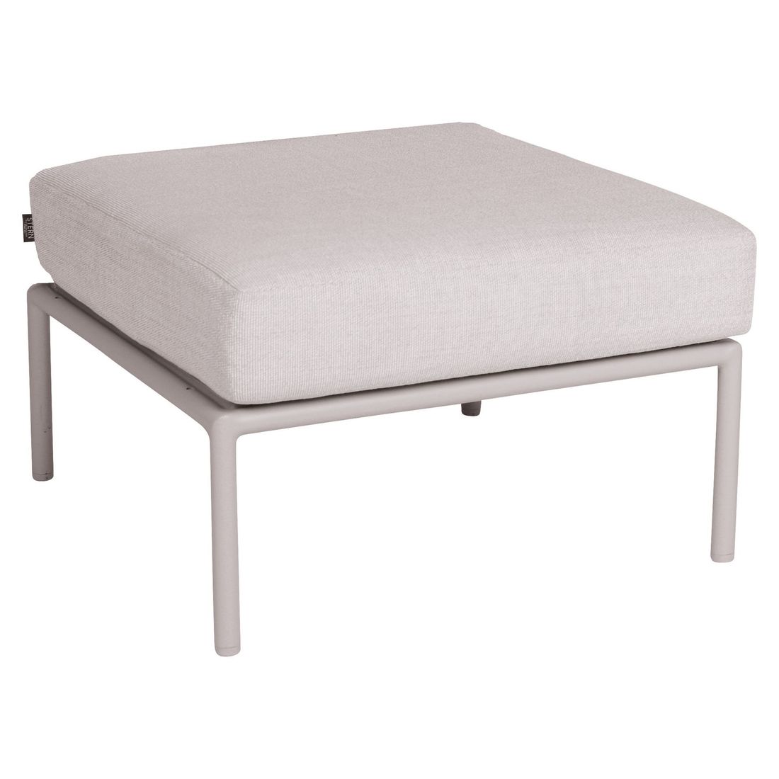 Loungetaburett Romy aluminium/utestoff 65x65 cm bakside
