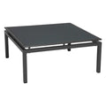Loungetaburett Skelby aluminium/textilen 75x75 cm forfra