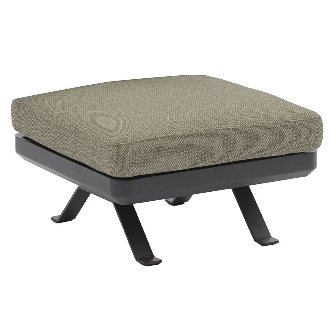 Loungetaburett Sky aluminium olefin 70x70 cm bakside med ben i rustfritt stål
