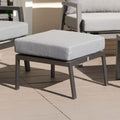 Loungetaburett Sondrino aluminium 59x60 cm forfra