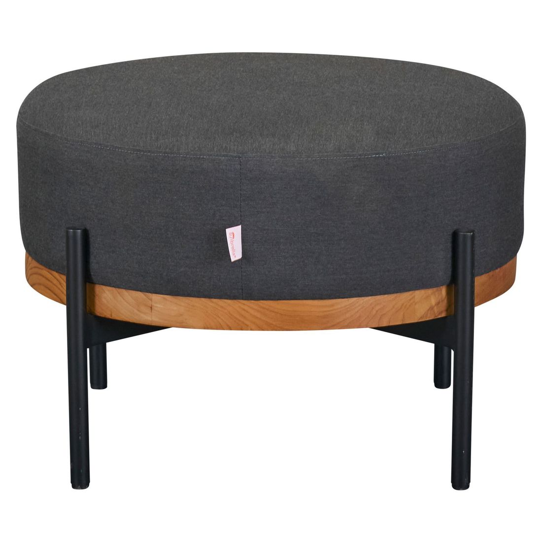 Montert Loungetaburett Sunbay aluminium/Sunbrella på terrasse