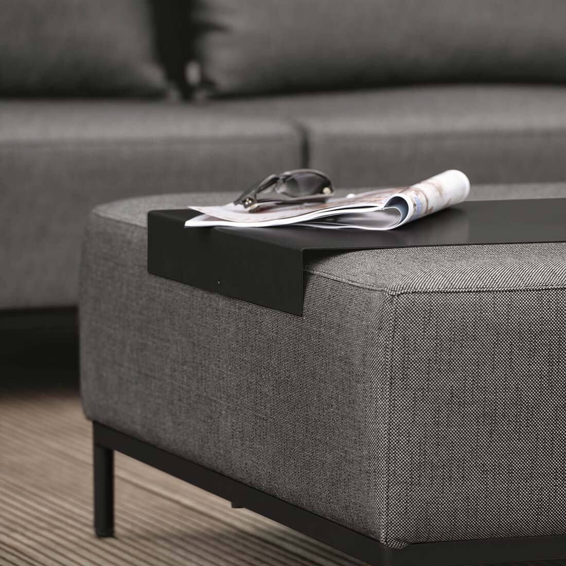 Detaljbilde av Loungetaburett Taavi aluminium utestoff 99x99 cm