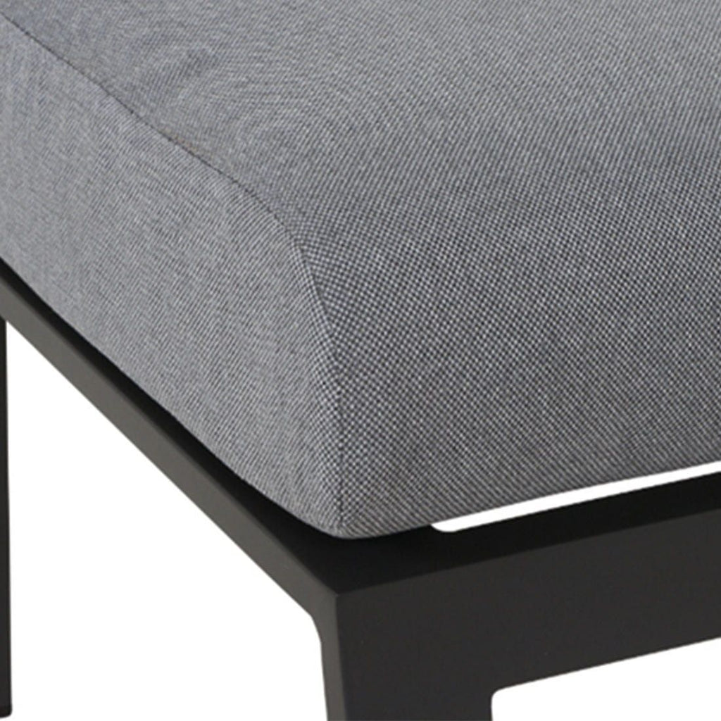 Detalj av Loungetaburett Valencia aluminium/polypropylen 59x60 cm