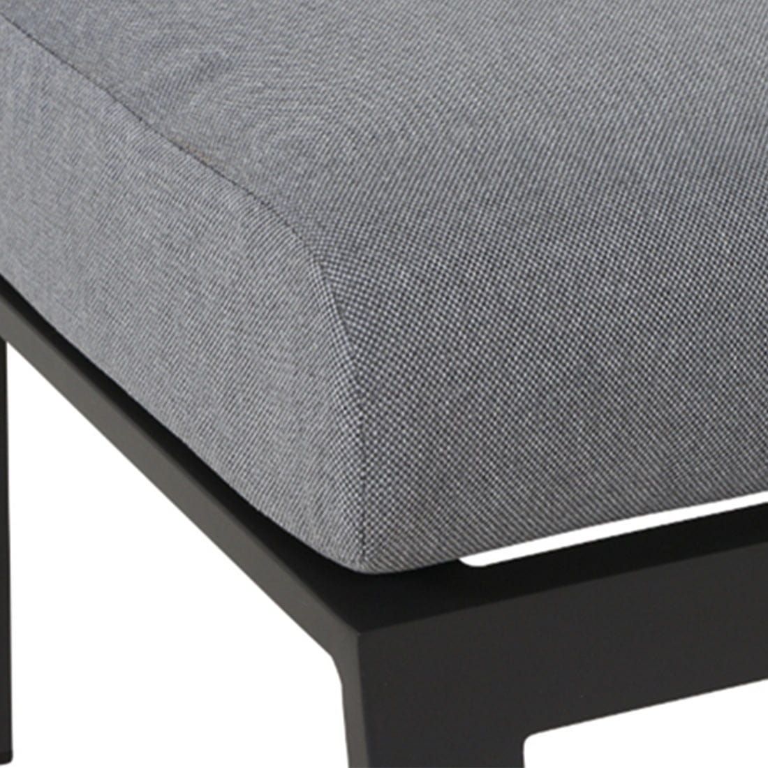 Detalj av Loungetaburett Valencia aluminium/polypropylen 59x60 cm