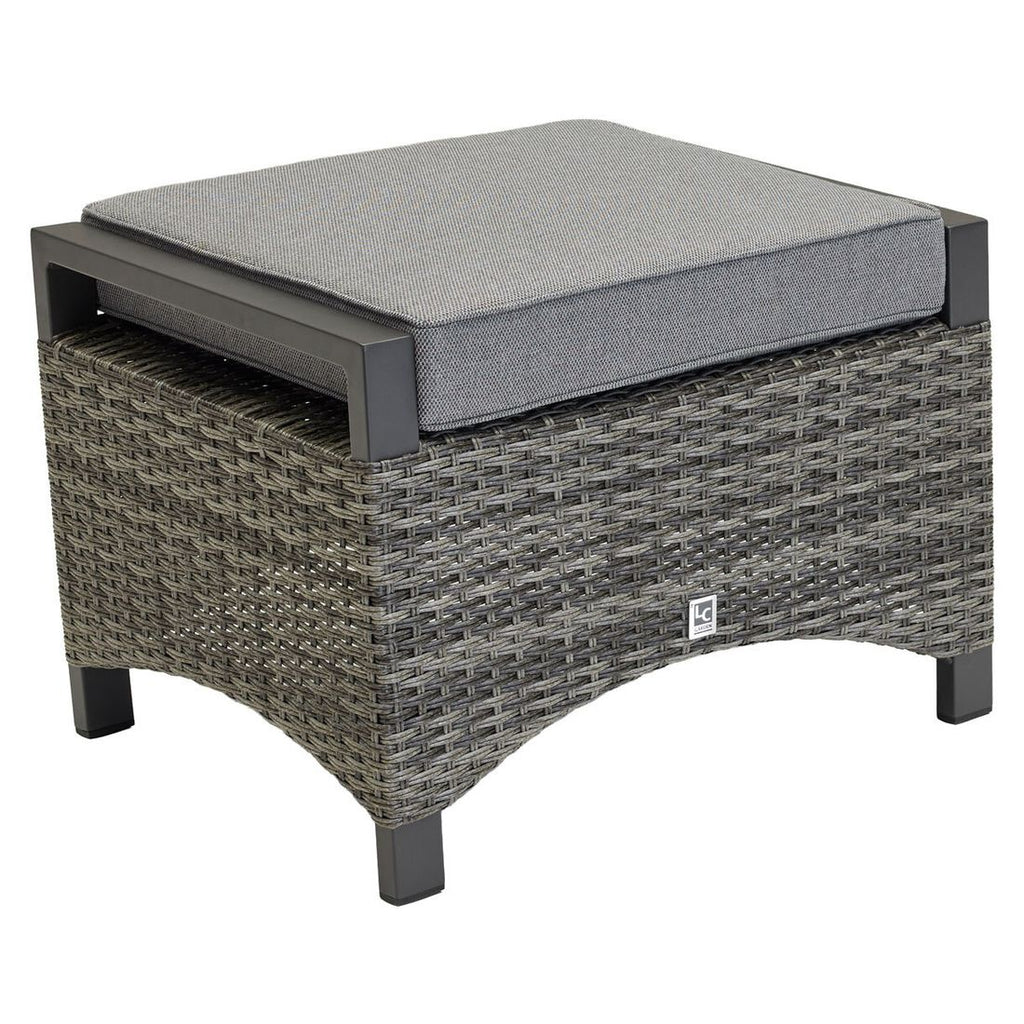 Loungetaburett Vivera polyrotting med sittepute bakside