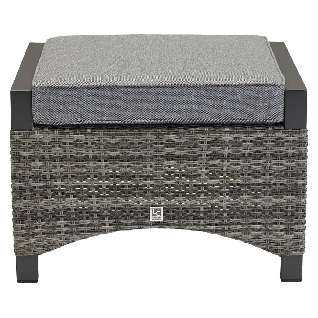 Montert loungetaburett Vivera polyrotting med sittepute