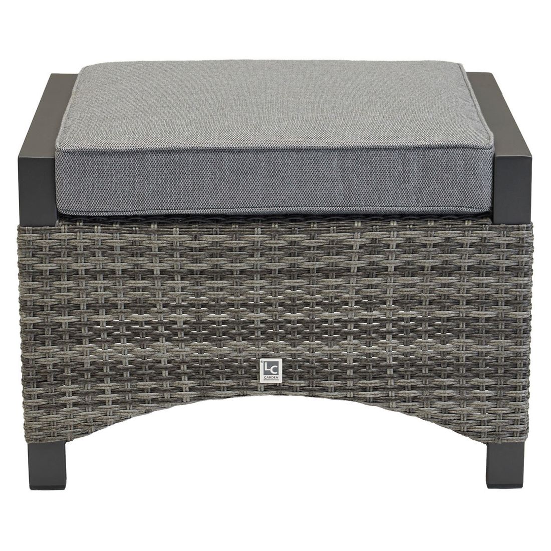 Montert loungetaburett Vivera polyrotting med sittepute