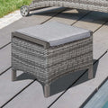 Loungetaburett Vivera-Stone aluminium/polyrotting 45x58 cm forfra