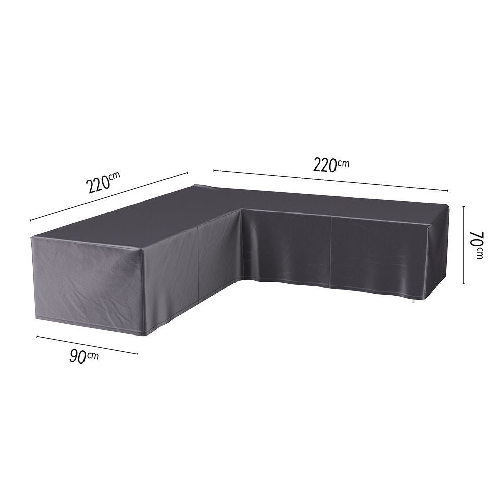 Loungetrekk 220x220x70 cm grå - AeroCover bakside