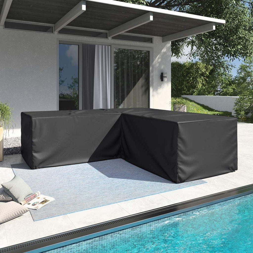 Loungetrekk 235x235x70 cm svart polyester bakside