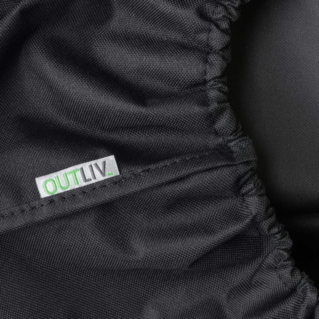 Detalj av sømmer på Loungetrekk 235x235x70 cm svart polyester