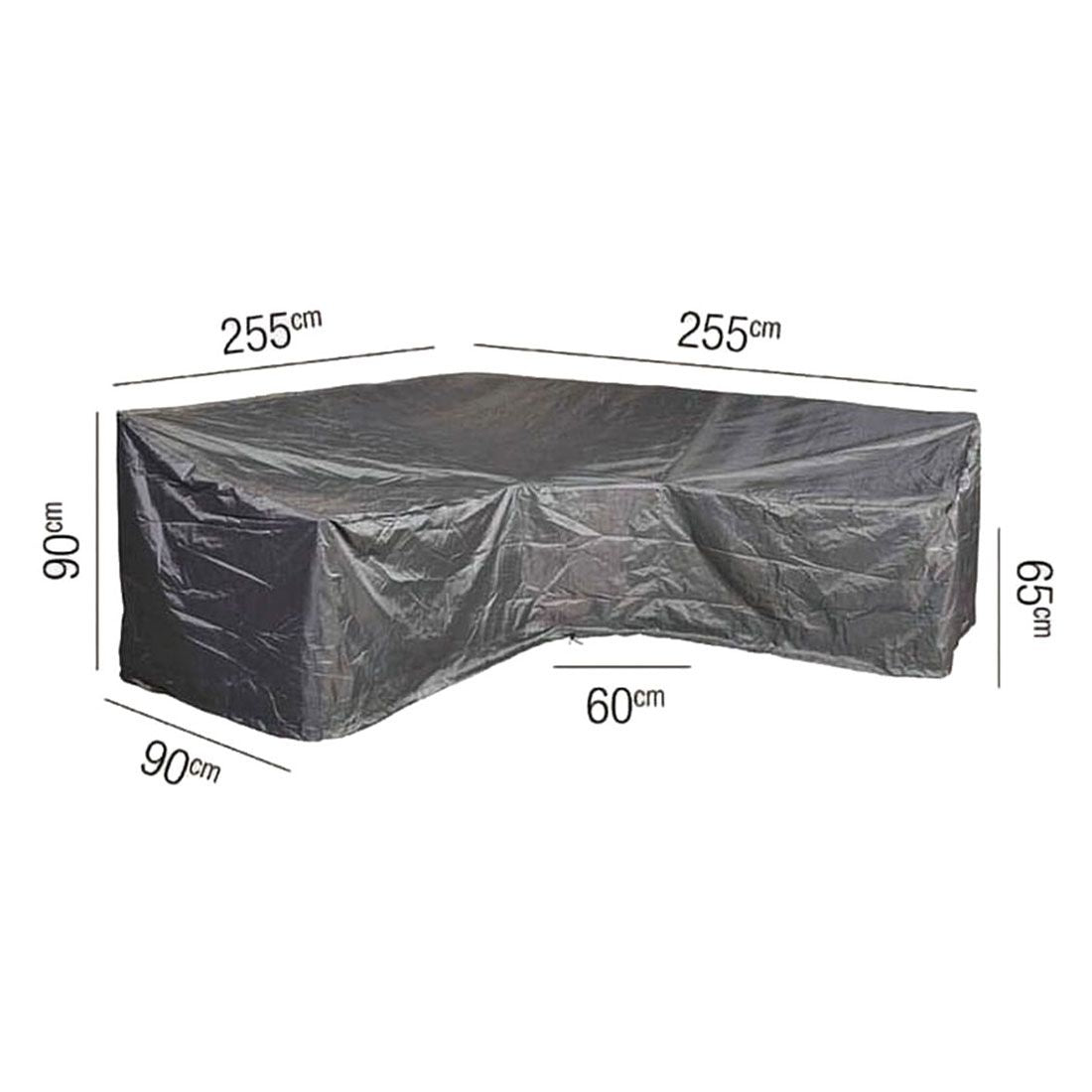 Loungetrekk til hjørnesofa 255x255x65/90 cm - AeroCover bakside
