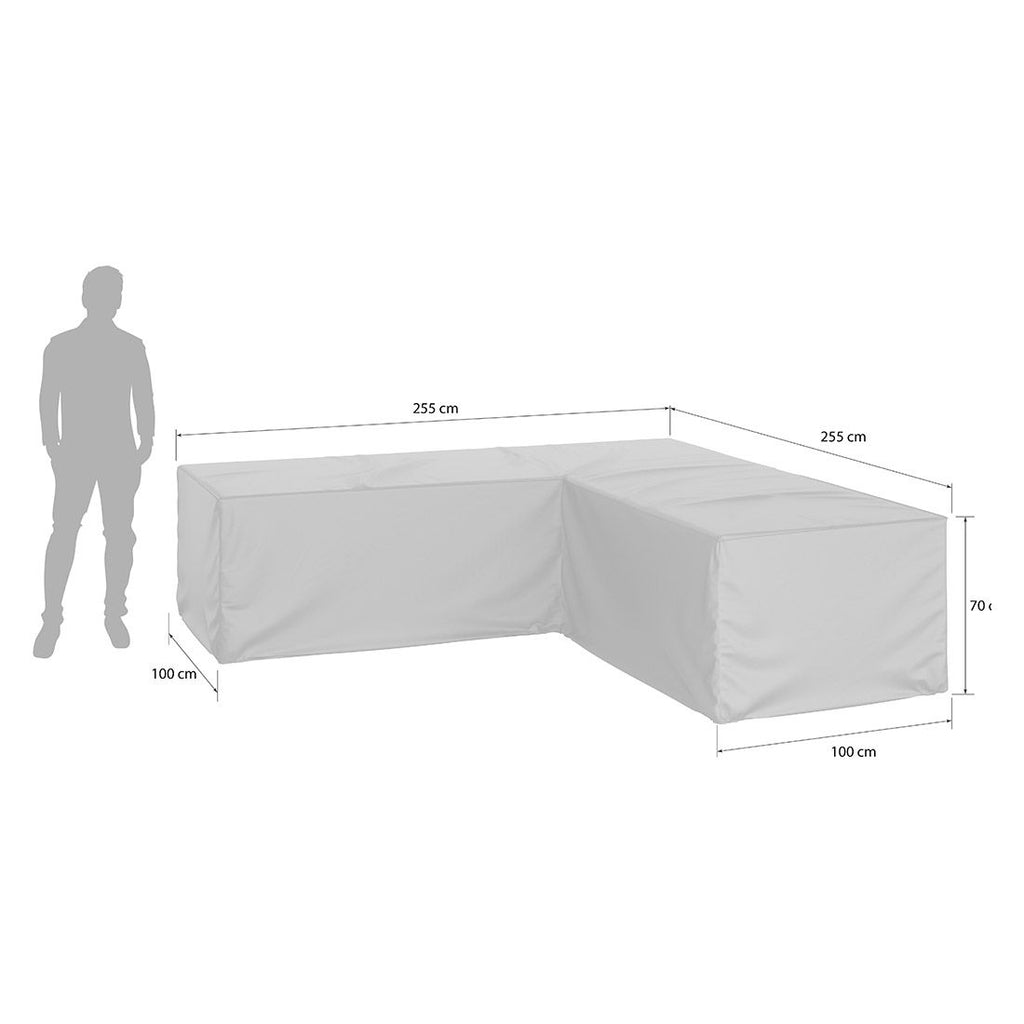 Loungetrekk 255x255x70 cm svart polyester pakket