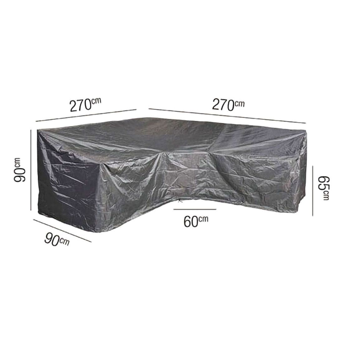 Loungetrekk til hjørnesofa 270x270x65/90 cm - AeroCover bakside