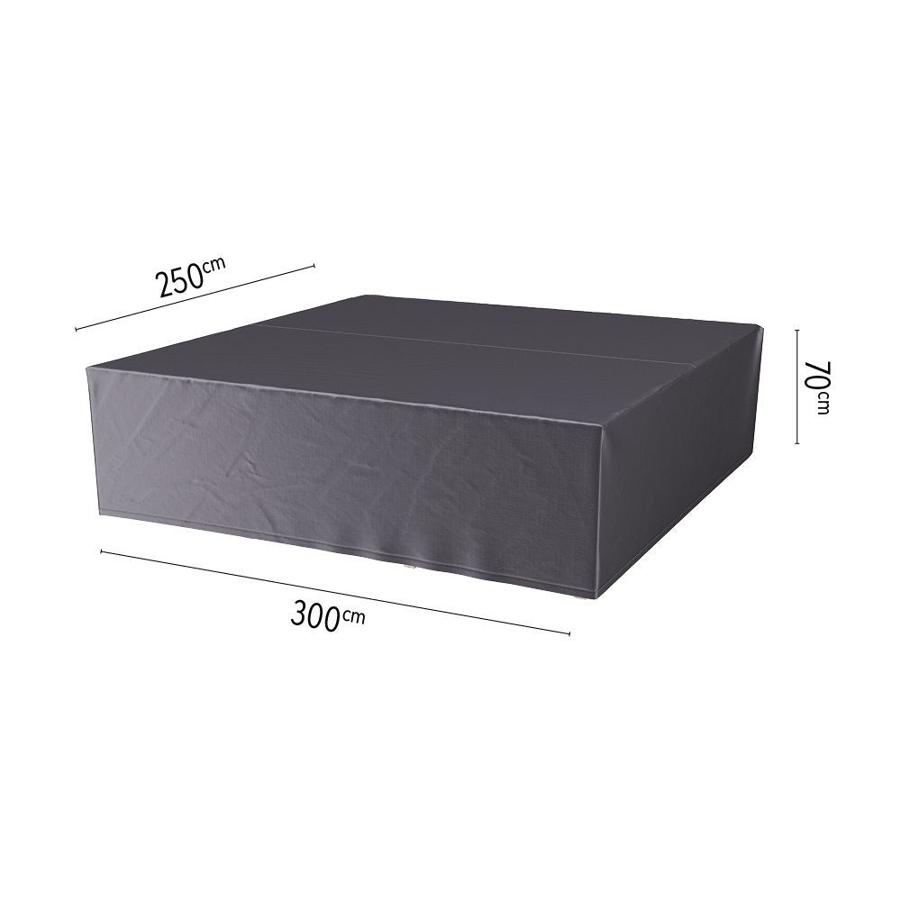 Loungetrekk 300x250x70 cm grå - AeroCover bakside