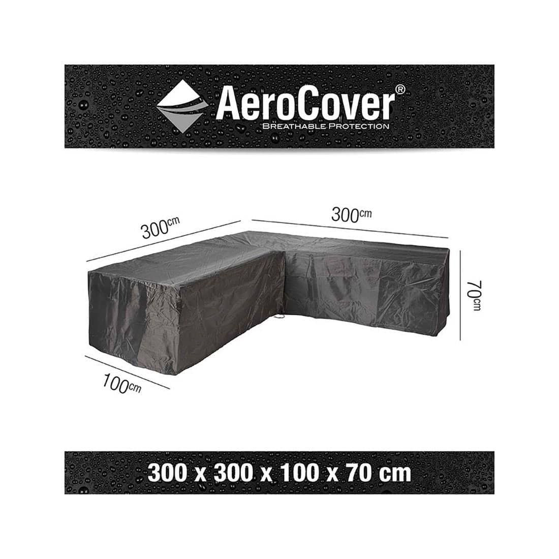 Bilde av tekstur på Loungetrekk for hjørnesofa 300x300x70 cm - AeroCover polyester