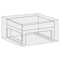 Loungetrekk 83x83x34 cm svart - Zebra foran