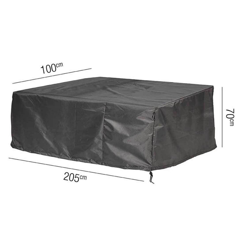 Loungetrekk for hagesofa 205x100x70 cm antrasitt - AeroCover bakside