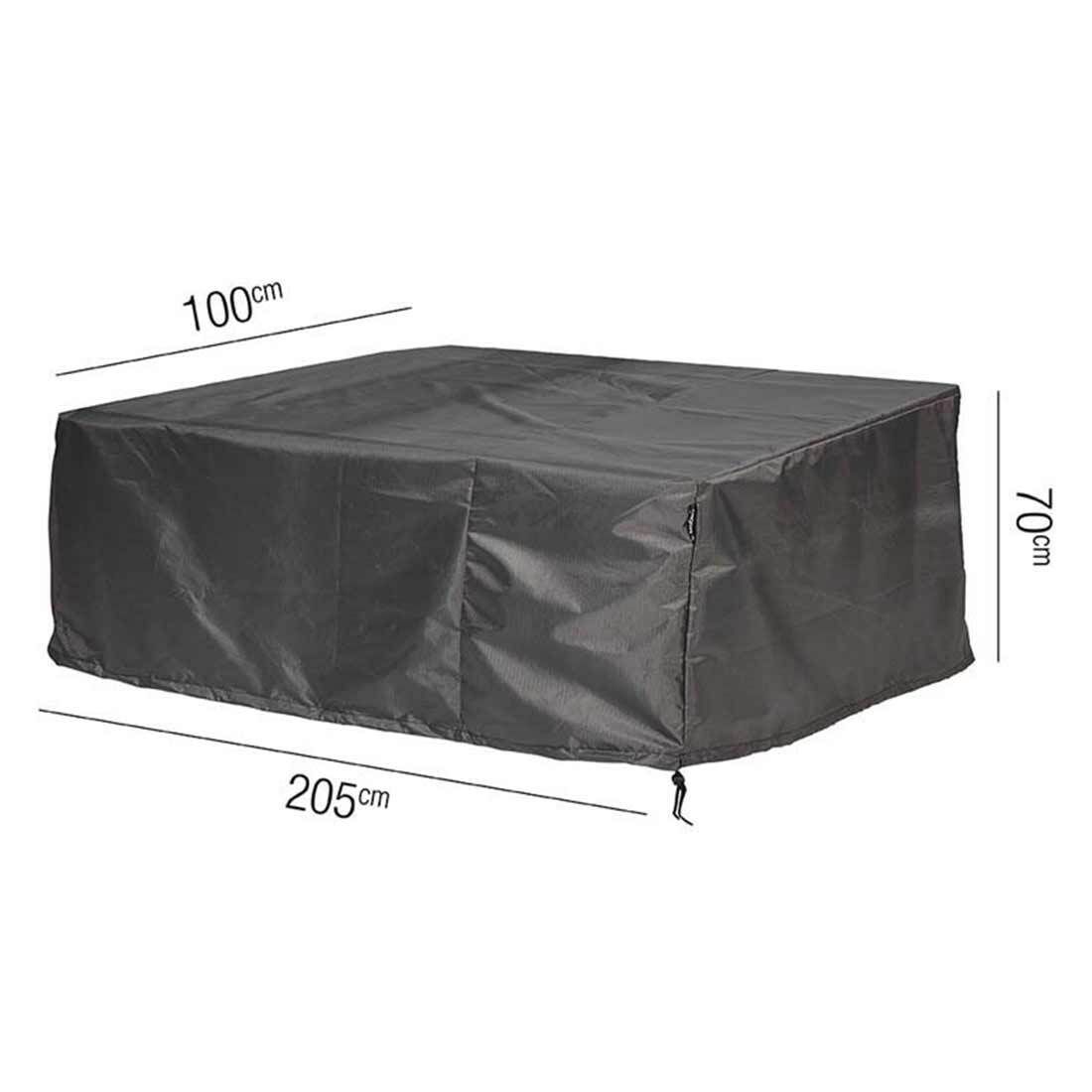Loungetrekk for hagesofa 205x100x70 cm antrasitt - AeroCover bakside