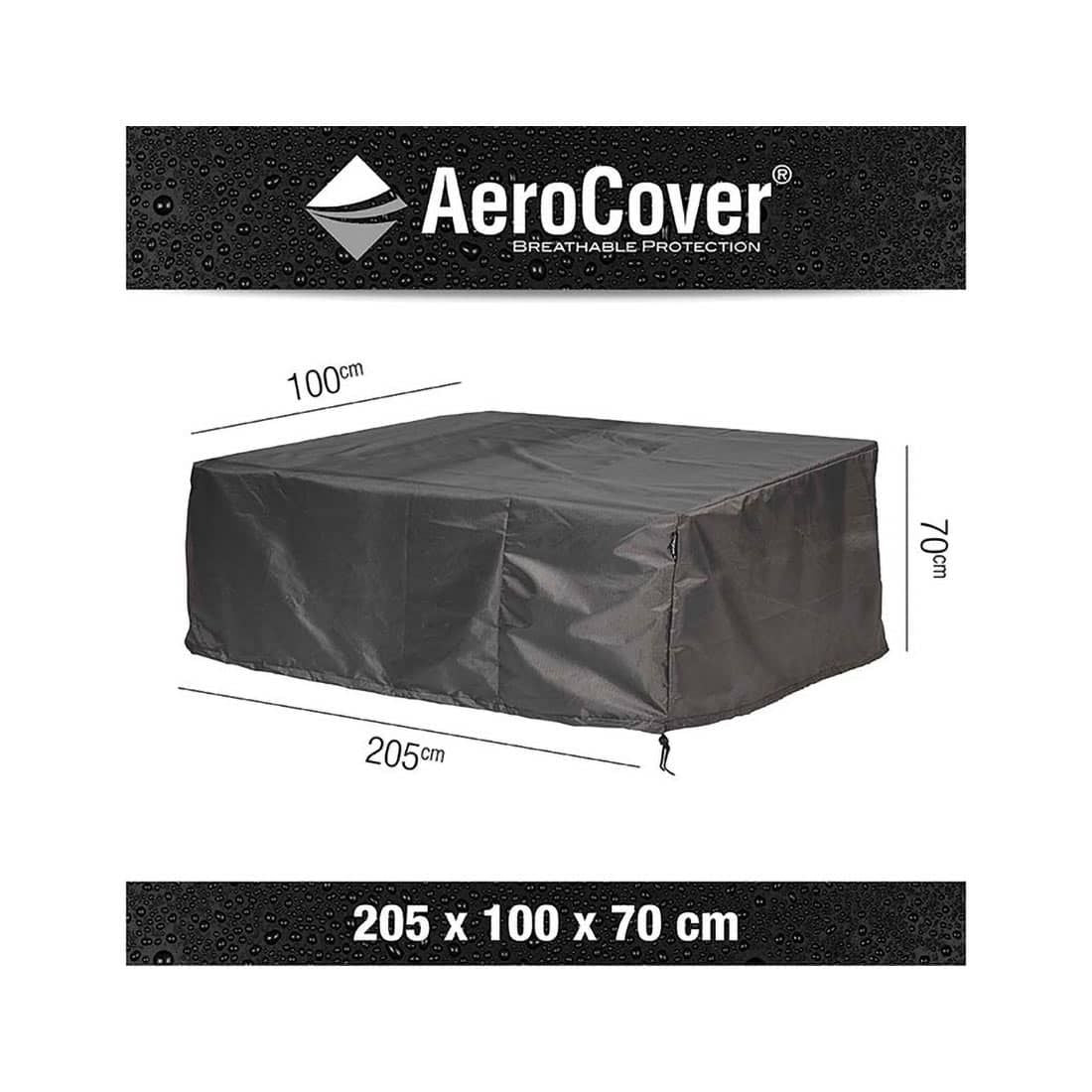 Loungetrekk for hagesofa 205x100x70 cm antrasitt - AeroCover tetthet i sømmer