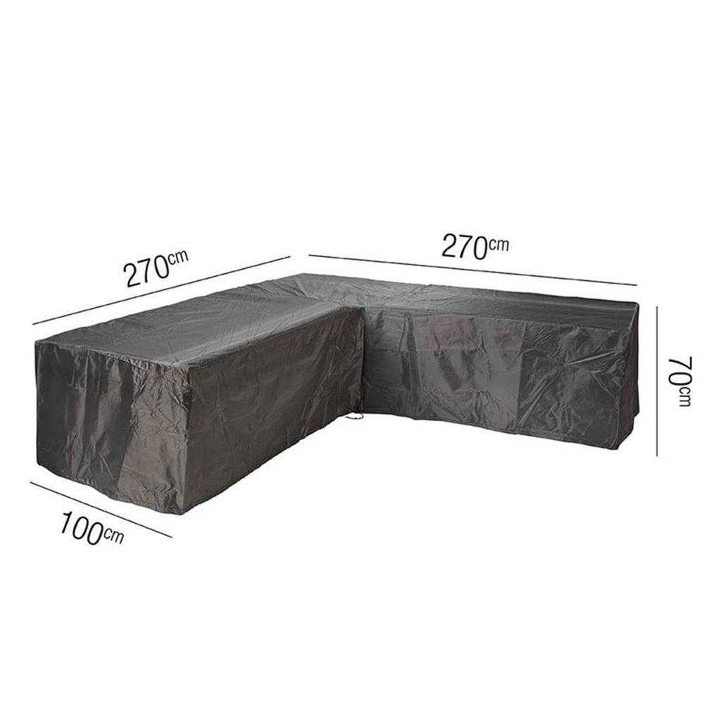 Loungetrekk for hjørnesofa 270x270x100x70 cm AeroCover bakside